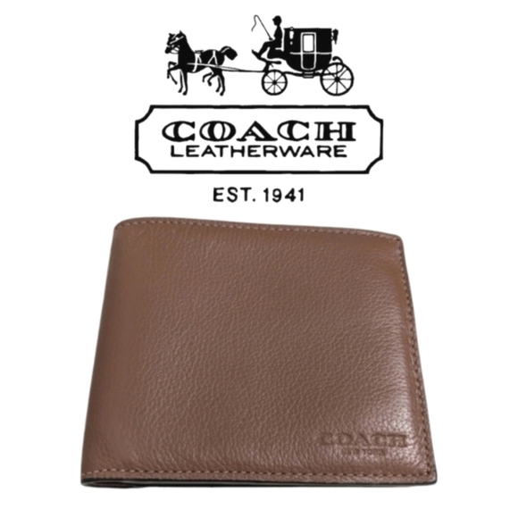Coach mens compact Sport calf leather wallet - Picture 2 of 16